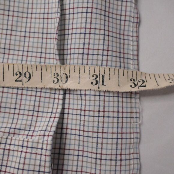 Jos A Bank 1905 Mens 16.5 35 Plaid Stretch Non Iron Tailored Fit Dress Shirt - Picture 6 of 6